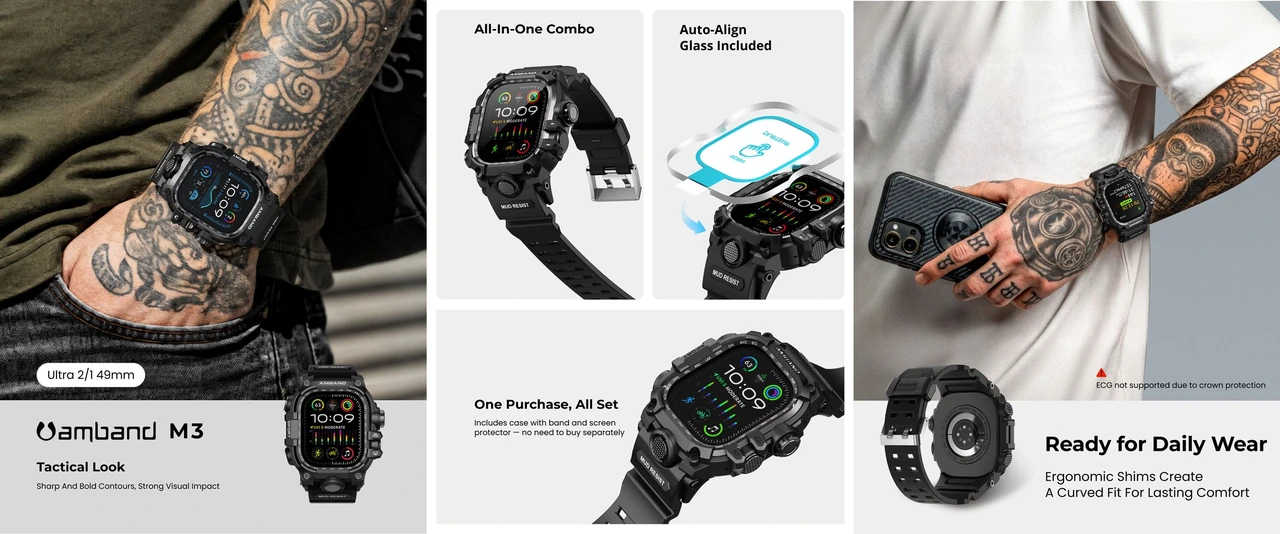 AMBAND M3 product structure, fit and all-in-one system
