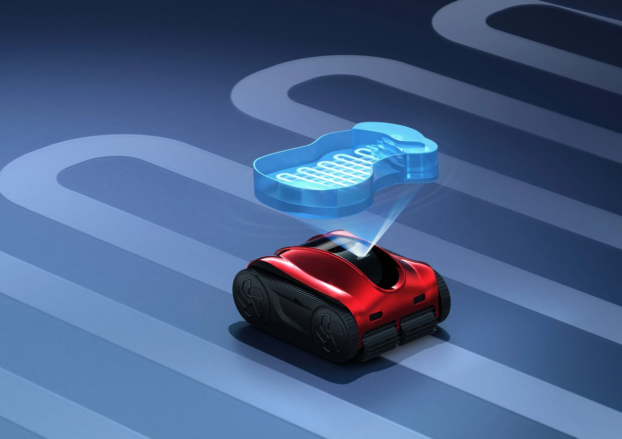 Robotic cleaner route planning visualization