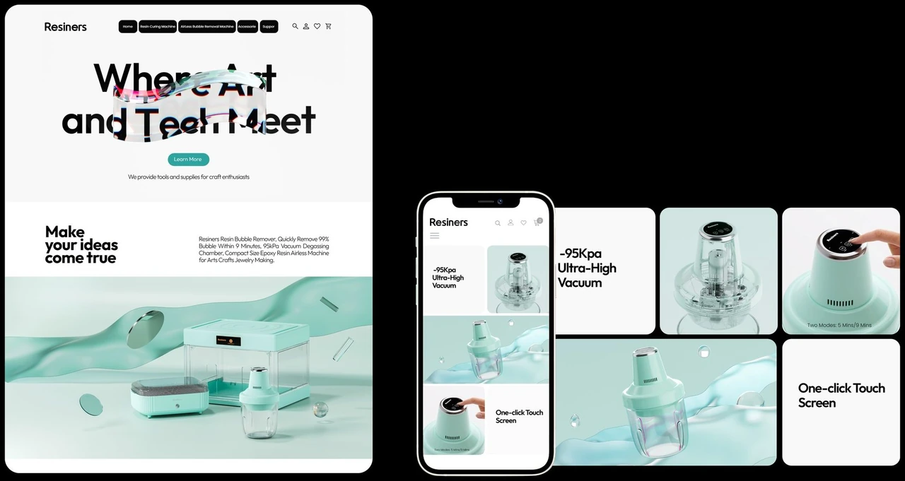 Resiners web visual