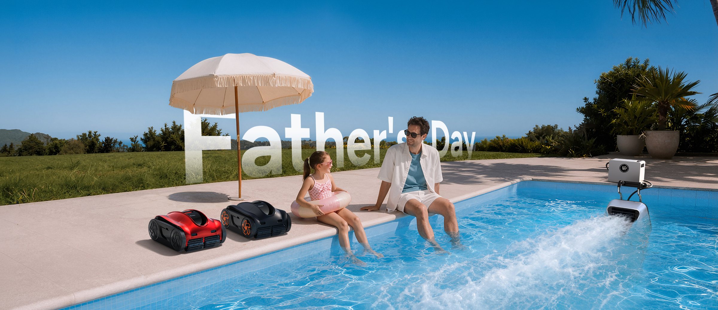 Father's Day pool product campaign key visual