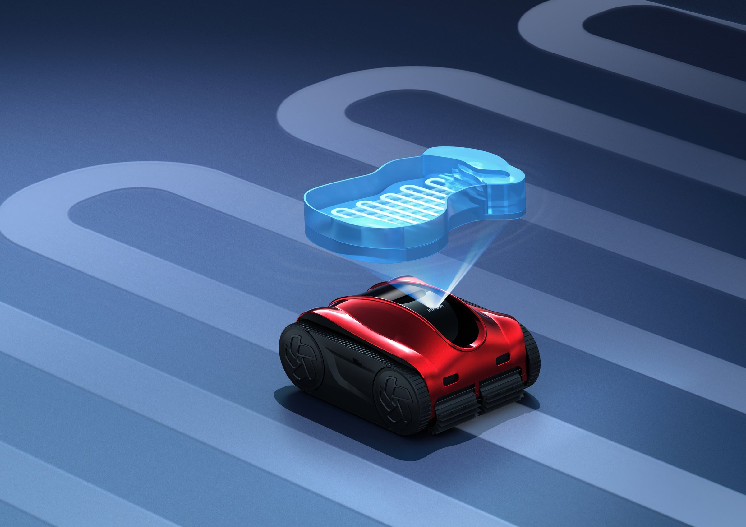Robotic cleaner route planning visualization